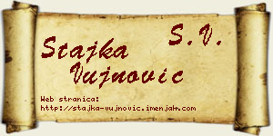 Stajka Vujnović vizit kartica